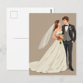 の結婚写真カード ポストカード (正面/裏面)
