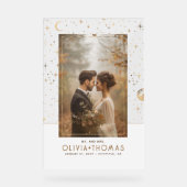 の結婚写真ギフト夫妻エレガント アクリルサイン (正面)