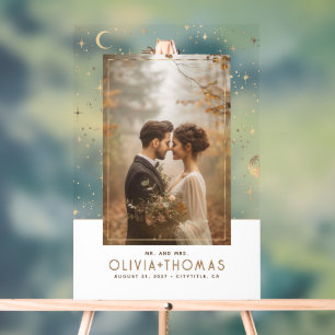 の結婚写真ギフト夫妻エレガント アクリルサイン