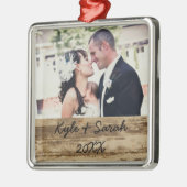 の結婚写真クリスマス飾り メタルオーナメント (左)