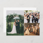 の結婚写真コラージュありがとうござ空白のう ポストカード (正面/裏面)