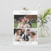 の結婚写真コラージュありがモダンとう カード (スタンド正面)