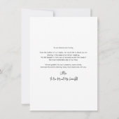 の結婚写真コラージュありがモダンとう カード (裏面)