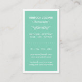 の結婚写真コラージュエレガントクリーン 名刺 (裏面)