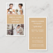 の結婚写真コラージュエレガントトフィー 名刺 (正面/裏面)