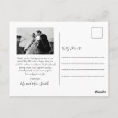 の結婚写真コラージュ愛と感謝していありがとうポー ポストカード (裏面)