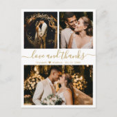 の結婚写真コラージュ愛と感謝していありがとうポー ポストカード (正面)