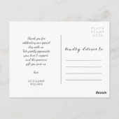 の結婚写真コラージュ | チャコールラブ感謝してい& ポストカード (裏面)