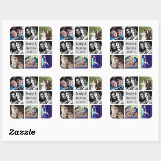 の結婚写真シール スクエアシール (シート)