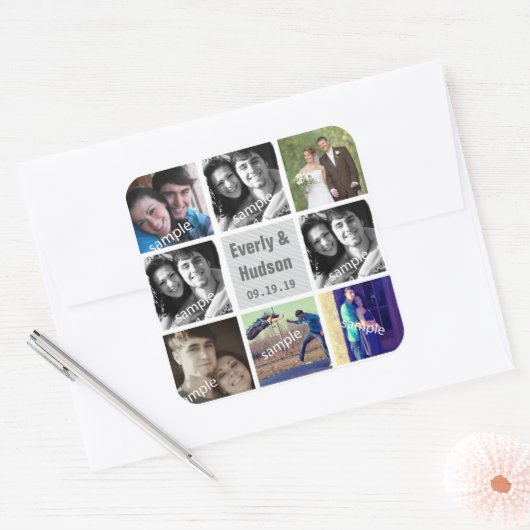 の結婚写真シール スクエアシール (封筒)