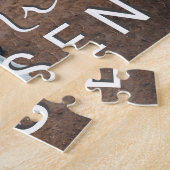 の結婚写真タイポグラフィ名 ジグソーパズル (側面)