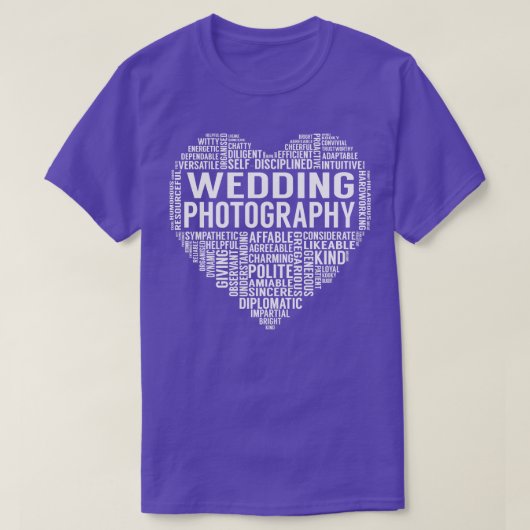 の結婚写真ハート1 Tシャツ (デザイン正面)