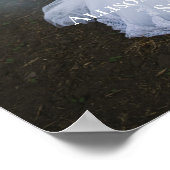 の結婚写真パーソナライズされた名・日付ポスター ポスター (角)