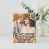 の結婚写真メイプルのカボチャ葉の日を保存 ポストカード (スタンド正面)