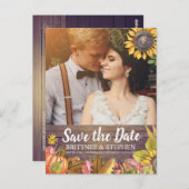 の結婚写真メイプルのカボチャ葉の日を保存 ポストカード (正面/裏面)