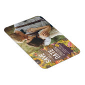 の結婚写真メイプルのカボチャ葉の日を保存 マグネット (右側)