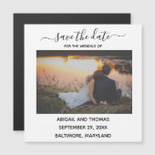 の結婚写真モダン書記日付の保存 (正面/裏面)