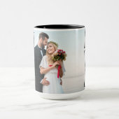 の結婚写真モンタージュとZigZagフォトストリップ マグカップ (中央)