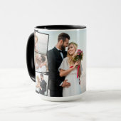 の結婚写真モンタージュとZigZagフォトストリップ マグカップ (正面左)