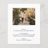 の結婚写真予算サンキューカード (裏面)