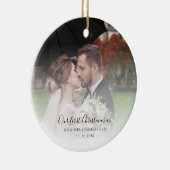 の結婚写真初めてのクリスマス セラミックオーナメント (右)