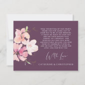 の結婚写真前面 |カシスパープルフローラ戻る サンキューカード (裏面)