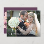 の結婚写真前面 |カシスパープルフローラ戻る サンキューカード (正面/裏面)