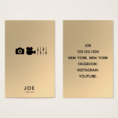 の結婚写真家、ビデオグラファー、DJ金ゴールド (正面&裏面)