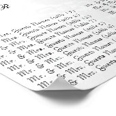 の結婚写真座席表 ポスター (角)