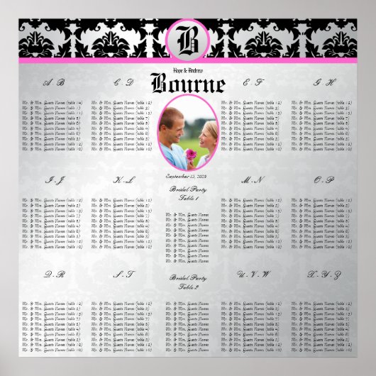 の結婚写真座席表 ポスター (正面)