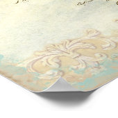 の結婚写真愛章バロックエレガント ポスター (角)