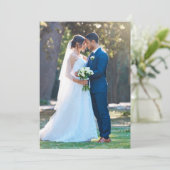 の結婚写真懐かしいタイプの愛と感謝 サンキューカード (スタンド正面)