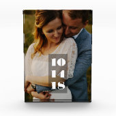 の結婚写真日付 フォトブロック (正面)