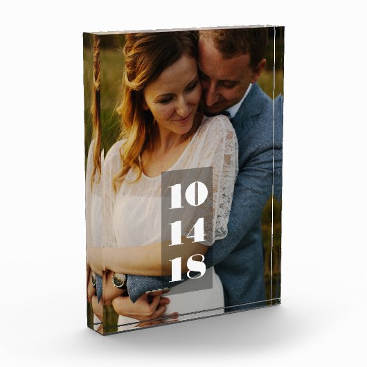 の結婚写真日付 フォトブロック (左)