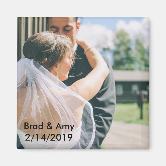 の結婚写真磁石 マグネット (正面)