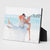 の結婚写真組み込みEasel Tabletop フォトプラーク (側面)