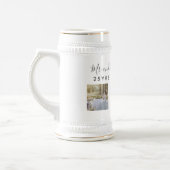 の結婚写真記念日の贈り物 – パーソナライズされた ビールジョッキ (左)