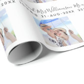 の結婚写真記念日の贈り物 – パーソナライズされた ラッピングペーパー (ロールコーナー)