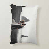 の結婚写真記憶が新しく保存さ結婚れた アクセントクッション (裏面(縦))