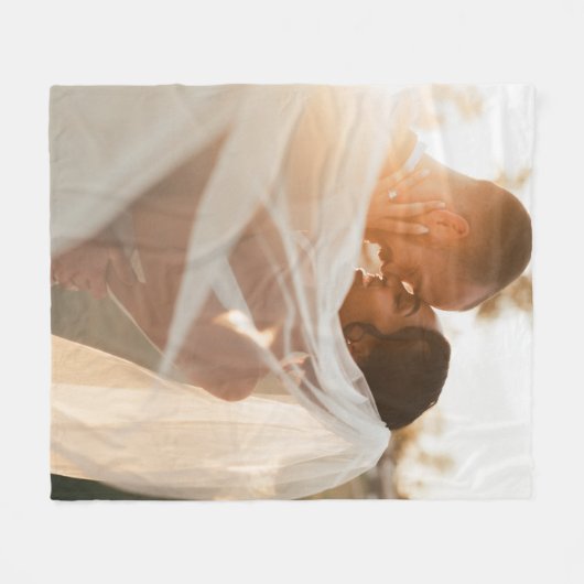 の結婚写真記憶が新しく保存さ結婚れた フリースブランケット (正面(横))