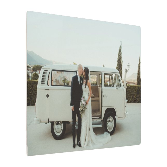 の結婚写真記憶が新しく保存さ結婚れた メタルプリント (アングル)