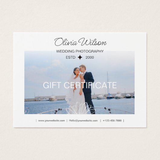 の結婚写真贈答証 (正面)