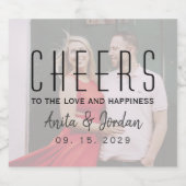 の結婚写真酒ボトルラベル リキュールボトルラベル (シングルラベル)