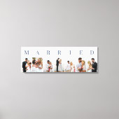 の結婚写真7結婚した写真コラージュ キャンバスプリント (正面)