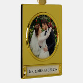 の結婚写真 ゴールドプレートバナーオーナメント (右)