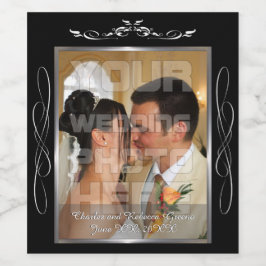 の結婚写真 ワインラベル