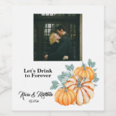 の結婚写真 ワインラベル (シングルラベル)