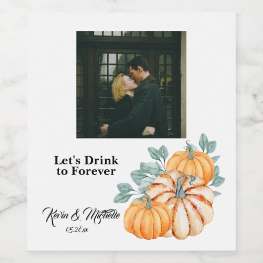 の結婚写真 ワインラベル (シングルラベル)