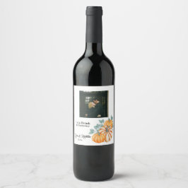 の結婚写真 ワインラベル