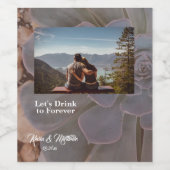 の結婚写真 ワインラベル (シングルラベル)